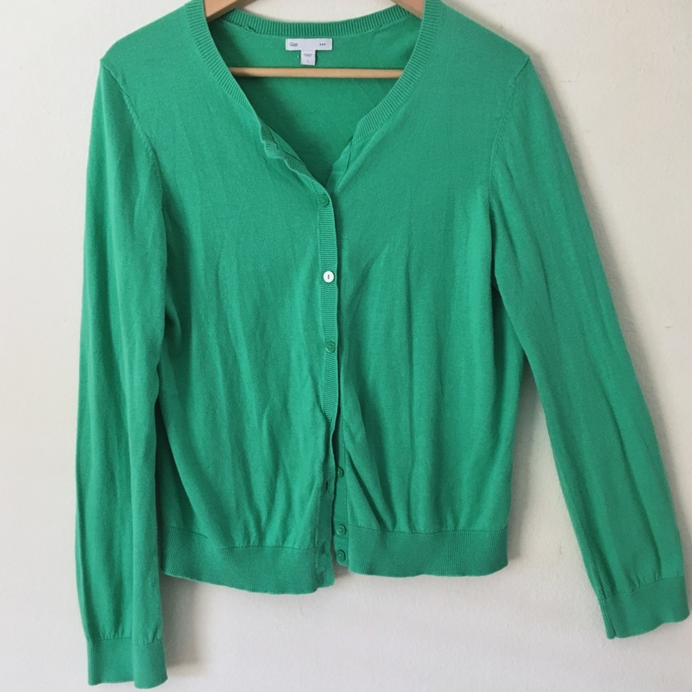 GAP Kelly Green Cardigan